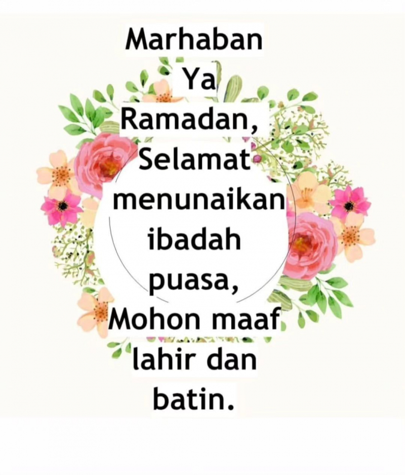 Marhaban Ya Ramadhan, Selamat Menunaikan Ibadah Puasa, 