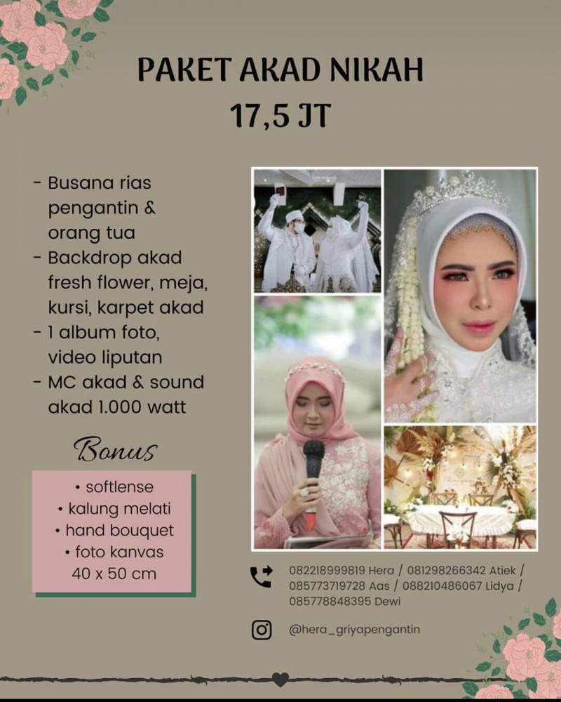 Paket Akad Nikah All In Busana Rias 